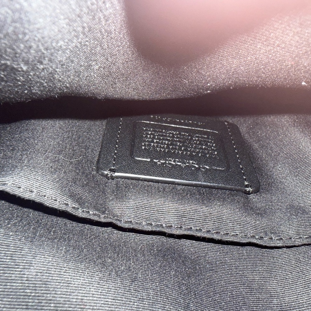 Coach Black Pebbled Leather Messenger Bag - Picture 5 of 6